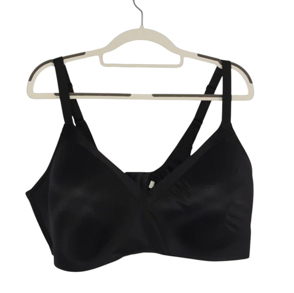 Auden Lightly Lined Wirefree Full Coverage Black Bra 48DDD